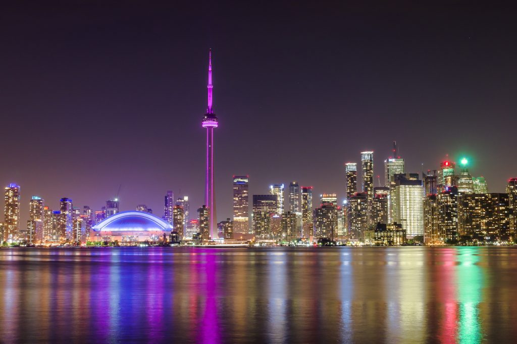 Toronto skyline in night time